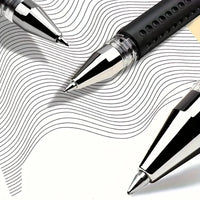 48pcs Gel Pens with Transparent Barrel, 0.5mm Smooth Writing for Office & School, Includes 6 Black Pens +42 Refills