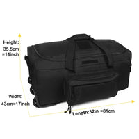124L Large Capacity Tactical Duffel Bag Rolling Luggage for Heavy-Duty Camping Hiking Luggage Travel Suitcase