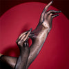 Ultra-Thin 1D Dot Oil Shiny Opera Length Gloves Sheer Glossy Performance Gloves