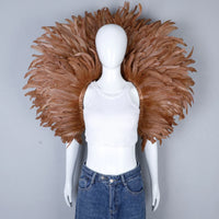 Festival Carnival Feather Shoulder Shawl
