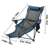 VEVOR Outdoor Folding Camp Chair Backrest With Footrest Portable Bed Nap Chair For Camping Fishing Foldable Beach Lounge Chair