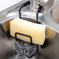 Kitchen Metal Sink Drain Rack Wall Sucker Sponge Storage Drying Holder Sink Soap Stand Dish Cloth Shelf Organizer Products 2023