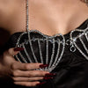 Rhinestone Shell Bra Crystal Chest Body Chain