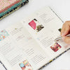 New Arrival Cute PU Leather Floral Flower Schedule Book Diary Weekly Planner Notebook School Office Supplies Kawaii Stationery