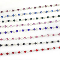 The Stardust Pearl Stream – Premium Silver Base Glass Rhinestone & ABS Pearl Cup Chain Trim