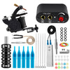 Tattoo Kit Beginner Tattoo Machine Gun with Power Supply Needles Permanent Ink Pigment Complete Tattoo Set for Tattoo Body Art