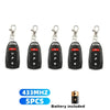 10/5pcs Wireless RF 433mhz Remote Control Copy Code Garage Door Gate Duplicator 433 Mhz Key Remote Opener