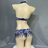 Dazzling Beaded Crystal Belly Dance Bra & Belt 2-Piece Costume Set