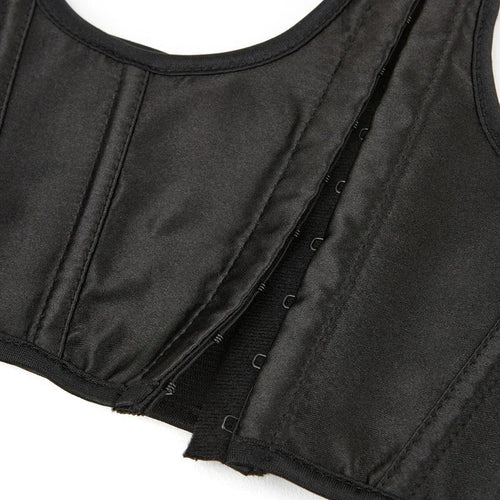Gothic Underbust Corset Top Strapped Curve Shaper Punk Slimming Waist Belt