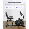 Recumbent Exercise Bike for Home with Smart Bluetooth and Exclusive App Connectivity, LCD, Heart Rate Handle