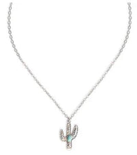 Desert Bloom Saguaro Cactus Necklace