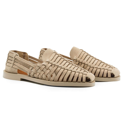 Zelli Italia 06-115-SND SANDALI Woven Leather Slip-On Sandal, Sand