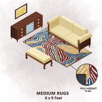 Premium Hand-Tufted Rug Made of 100% Wool  - Savanna - 6x9 Feet