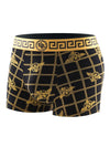 4 pieces - men's underwear briefs, trend-print boxers, stylish statement men's briefs, breathable standard boxers
