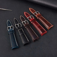 Amazfit Band Vintage Oil Wax Leather Watch Strap Cowhide Buckle