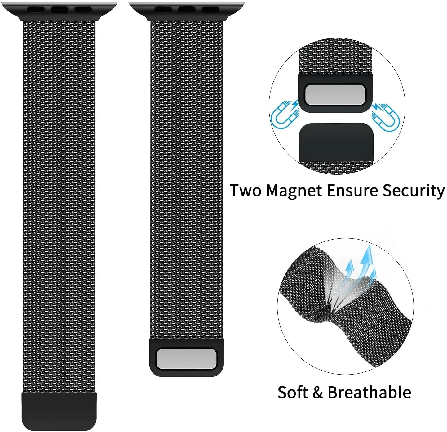 Strap For Apple watch Band 10 46MM 44mm 45mm 41mm 49mm 42mm 40mm 45mm Milanese Loop bracelet iwatch series 9 7 8 4 5 6 SE Ultra2