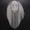 Rhinestone Tassel Chain Epaulette Shoulder Pad Applique