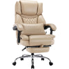 High Back Massage Reclining Office Chair with Footrest - Executive Computer Home Desk Massaging Lumbar Cushion, Adjustable Angle