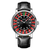 Women's Roulette Dial Brown Leather Watch Waterproof