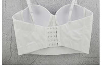 Crystal Beaded Bustier Corset Crop Top Nightclub Party Bralette