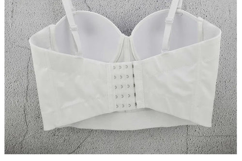 Crystal Beaded Bustier Corset Crop Top Nightclub Party Bralette