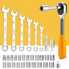 DEKO 228Pcs Socket Wrench Auto Repair Tool Combination Package Mixed Tool Set Hand Tool Kit with Plastic Toolbox Storage Case