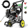 4200 2.8GPM Gas Pressure Washer 4000PSI Commercial Pressure Washer with 212CC Engine 5 Adjustable Nozzles 25ft Hose