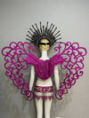 Jewel-Toned Feathered Wings and Headdress Set