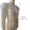 Long Rhinestone Chain Tassel Fringe Chocker Shoulder Necklace Body Jewelry