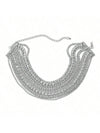 Multi Layered Rhinestone Chain Choker Necklace
