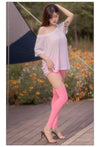 Hollow Out Buckle Shaper Oil Shiny Leggings Garter Belt Pencil Pants