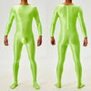 Candy Color Oil Glossy Full-Body Shaping Bodysuit Satin Smooth Leotard