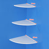 3Pcs Floating Corner Shelf Wall Mounted Storage Rack Bookshelves Home Furniture Office Decor