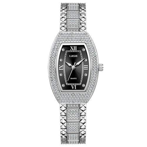 Women's Diamond Crystal Stainless Steel Dress Watch
