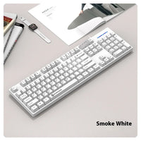 shipadoo104 Keys Gaming Keyboard with 3 Colors Keycaps USB Wired mechanical keyboard for Laptop Desktop PC Gamers