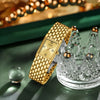 Women's Gold Rectangular Watch Stainless Steel Bracelet