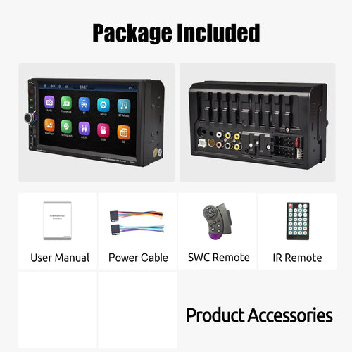 ESSGOO 2 DIN 7 Inch Car Stereo - Apple CarPlay, Android Auto, IPS Touch Screen