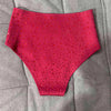 Red Rhinestone High-Waist Pole Dance Shorts & Gogo Performance Bottoms