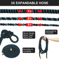 GardenJoy Expandable Garden Hose 3/4 in. x 50 ft. with 7 Function Spray Nozzle Magic Hose outdoor garden hose Water hose