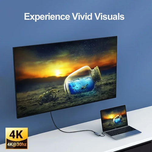 5 in 1 USB C HUB with 4k30Hz docking station USB-C to HDTV-Compatible converter Thunderbolt 3/4 splitter HUB laptop hub