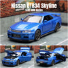 1/32 Nissan Skyline GTR R35 Nismo GT3 Racing Toy Car Model For Children RMZ CiTY Diecast Alloy Miniature Sound Light Collection