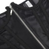 Transparent Sheer Mesh Underbust Corset Zipper Front Boned Waist Cincher Top