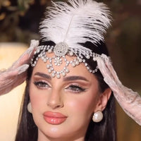 Ostrich Feather Headband Hair Accessory
