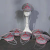 Pink & Silver Rhinestone Captain Hat Drag Queen & Showgirl Stage Headwear
