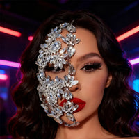 Rhinestone Half Mask Masquerade Jewelry