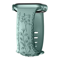 Apple Watch Silicone Band - Floral Engraved - Stylish Design