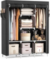 LEEGOHOME Portable Closet Large Wardrobe Closet Clothes Organizer with 6 Storage Shelves, 2 Hanging Sections 4 Side Pockets