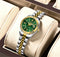 silver rose gold green