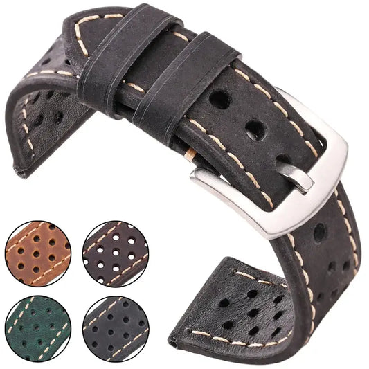 Samsung Galaxy Watch Leather Band - Breathable Classic Style