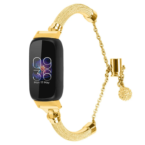 Fitbit Inspire 2, 1, HR Stainless Steel Band - Durable Metal Strap
